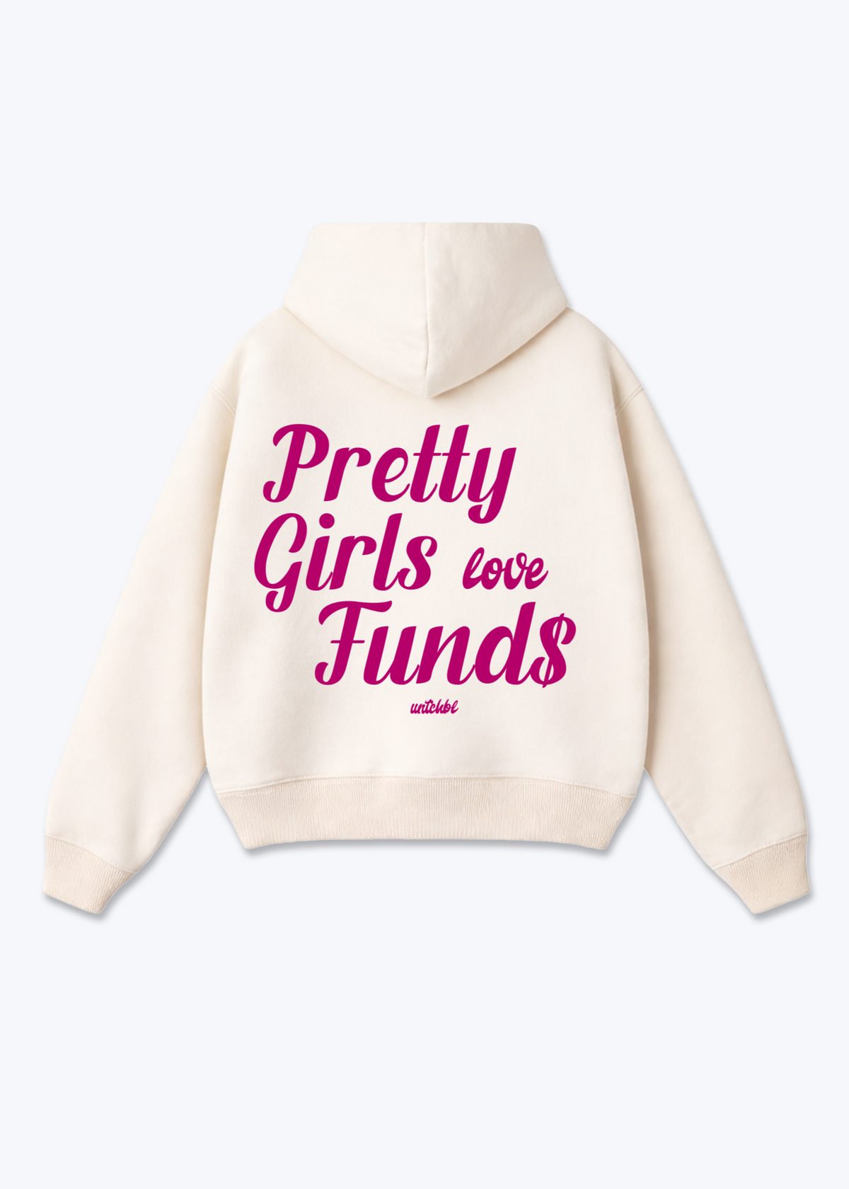 PRETTY GIRLS HOODIE - Beige Back (Designed)