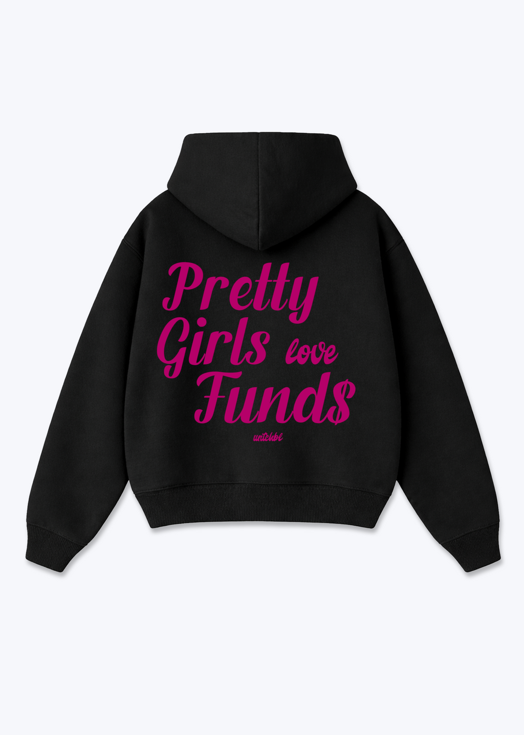 PRETTY GIRLS HOODIE - Black Back (Designed)